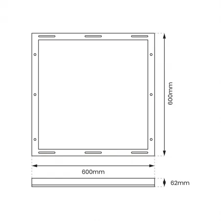 Panele-led - ekp0244 ramka aluminiowa biała 60x60 backlit eko-light 