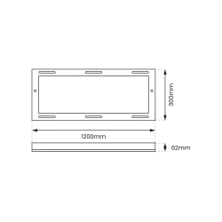 Panele-led - ekp0245 ramka instalacyjna aluminiowa 120x30 backlit eko-light 