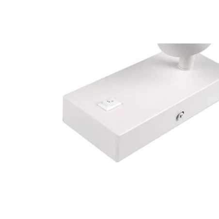 Kinkiety-do-salonu - biały kinkiet do czytania ring gu10 0932 lvt 