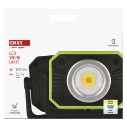Naswietlacze-led-przenosne - p4542 naświetlacz led cob 900lm powerbank 2×2000mah ładowalny emos 