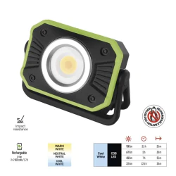 Naswietlacze-led-przenosne - p4542 naświetlacz led cob 900lm powerbank 2×2000mah ładowalny emos 