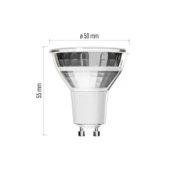 Gwint-trzonek-gu10 - zq8e17 żarówka led srebrna mr16/gu10 3w-32w 345lm ciepła biel emos 