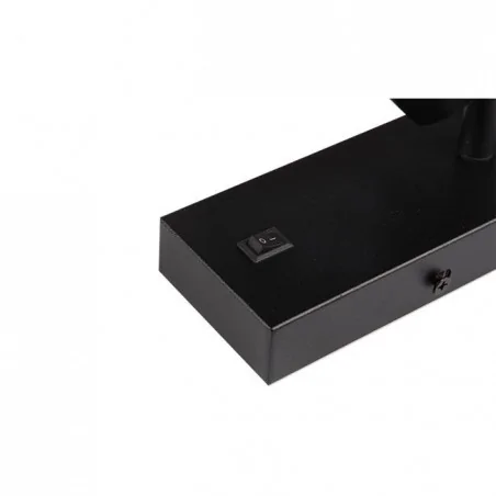 Kinkiety-do-salonu - czarny kinkiet do czytania ring gu10 0296 lvt 