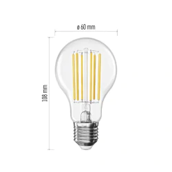Gwint-trzonek-e27 - zf5168 żarówka led filament a60 e27 7,2w-100w 1521lm neutralna biel classic emos 
