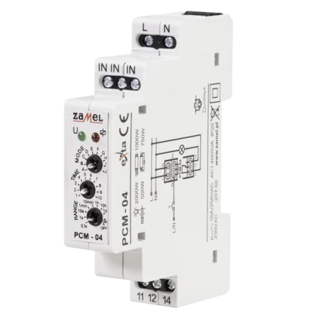 Przekazniki-czasowe - przekaźnik czasowy wielofunkcyjny 230v ac pcm-04 zamel 