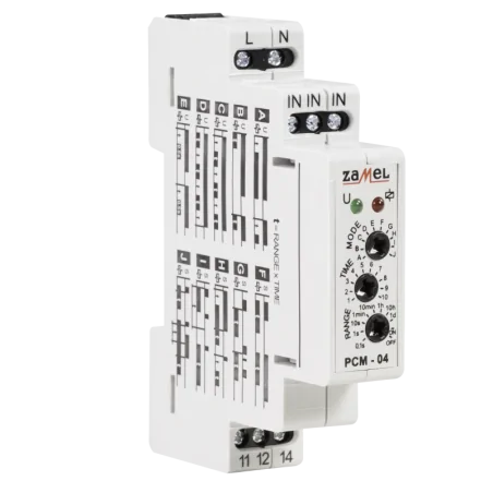 Przekazniki-czasowe - przekaźnik czasowy wielofunkcyjny 230v ac pcm-04 zamel 