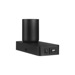 Kinkiety-do-salonu - czarny kinkiet do czytania timo gu10 usb a+c 0462 lvt 