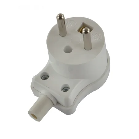 Rozgalezniki - wtyczka kątowa z uziemieniem biała skręcana 16a 250v wk-1z karlik 