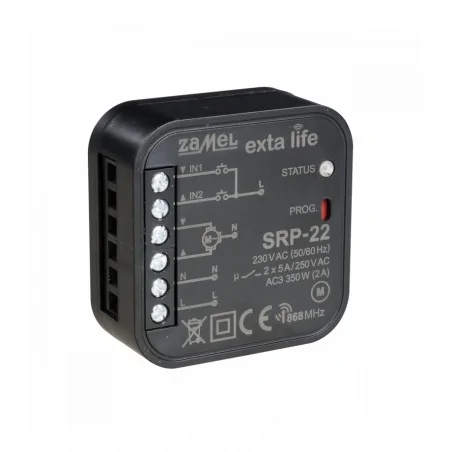 Sterownik-rolet - sterownik roletowy dopuszkowy dwukierunkowy srp-22 zamel 