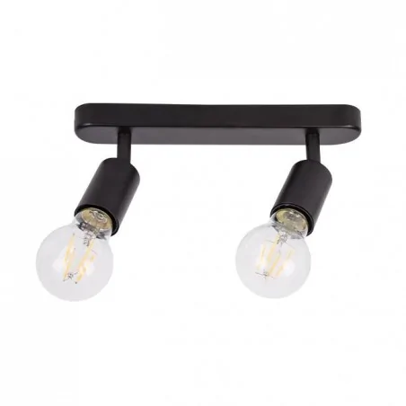 Oswietlenie-sufitowe - czarne oświetlenie ścienno-sufitowe 2xe27 led eos 1672 lvt 
