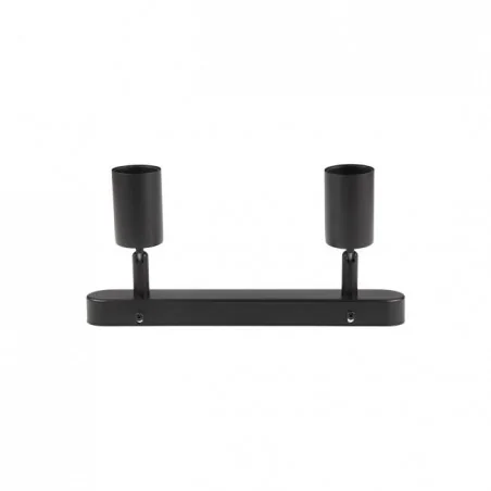 Oswietlenie-sufitowe - czarne oświetlenie ścienno-sufitowe 2xe27 led eos 1672 lvt 