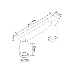 Oswietlenie-sufitowe - białe oświetlenie sufitowe led 2xgu10 bardo 1480 lvt 
