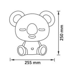 Oswietlenie-do-pokoju-dzieciecego - dzięcięca lampka nocna led koala ze światłem 4000k+rgb 325648 polux-goldlux 