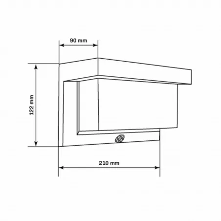 Lampy-solarne - 325464 kinkiet elewacyjny solarny z czujnikiem ruchu tony polux-goldlux 