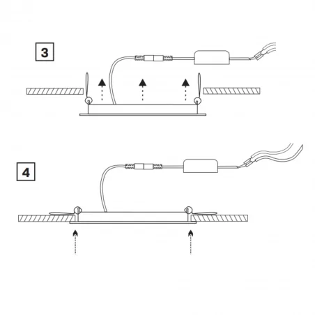 Panele-led - 324139 czarny panel led podtynkowy 4,8w 4000k rigel polux-goldlux 