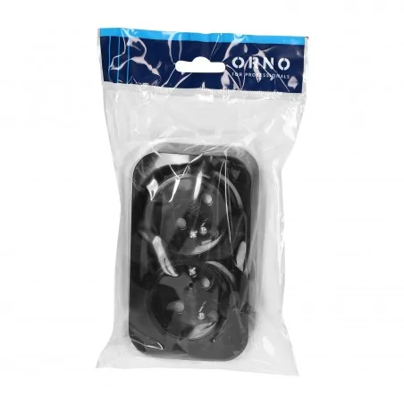 Gniazda-podwojne-natynkowe - or-oe-7206/b czarne gniazdo podwójne natynkowe 2x2p+z 16a/230vac ip20 todo orno 