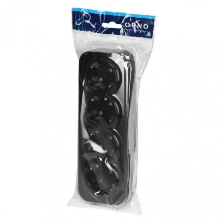 Gniazda-potrojne-natynkowe - or-oe-7210(gs)/b gniazdo poczwórne schuko natynkowe 2p+z ip20 16a 230v ac todo orno 