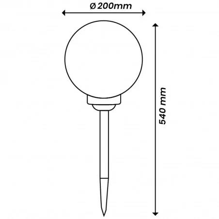 Lampy-solarne - lampka solarna led kula o średnicy 20cm do dekoracji ogrodu lumsol1020 lumiled 
