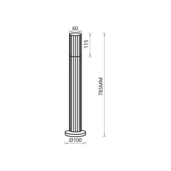 Slupki-ogrodowe - ml0301 słupek ogrodowy na żarówkę gu10 ip44 78cm vertical eko-light 