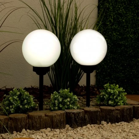 Lampy-solarne - lampka solarna wbijana naziemna kula o średnicy 25cm atris lumsol1022 lumiled 