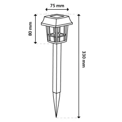 Lampy-solarne - słupek solarny mała czarna latarenka zimne światło 6500k astrum lumiled 