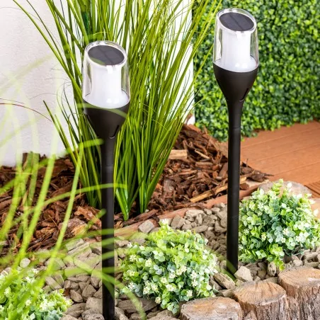 Lampy-solarne - lampa solarna lampka ogrodowa wbijana pochodnia imitująca płomień ignis lumsol1026 lumiled 