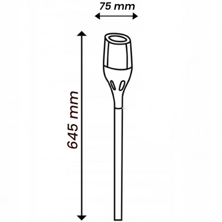 Lampy-solarne - lampa solarna lampka ogrodowa wbijana pochodnia imitująca płomień ignis lumsol1026 lumiled 