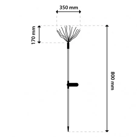 Lampy-solarne - lampa ogrodowa led solarny dmuchawiec lotus 80 cm 3000k lumiled 