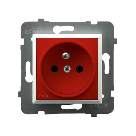 Gniazda-pojedyncze-podtynkowe - gniazdo pojedyncze z uziemieniem data białe gp-1uzd/m/00/22 aria ospel 