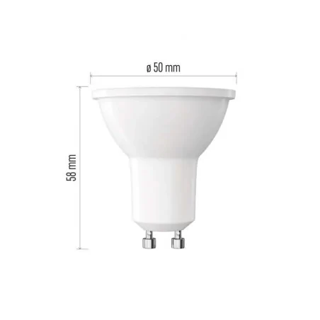 Gwint-trzonek-gu10 - żarówka led gu10 7w-60w zimna biel 806lm 6500k emos zq8e44 