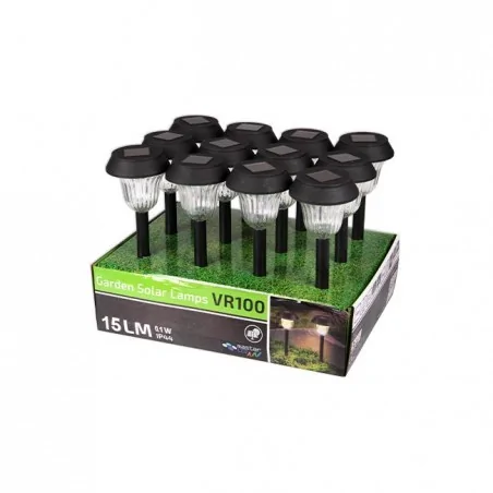 Lampy-solarne - lampka solarna led ip44 czarna 5500k-6000k vr100 0315 lvt 