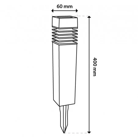 Lampy-solarne - lampka solarna do ogrodu kwadratowa czarny słupek 4000k naris lumiled 