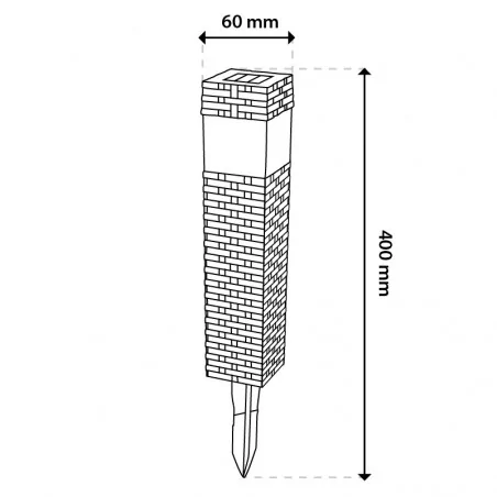 Lampy-solarne - lampka solarna do ogrodu kwadratowa czarna dekoracyjna 4000k pascal lumiled 