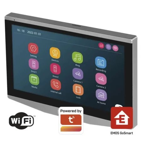 Wideodomofony - h4021 gosmart dodatkowy monitor ip-750b do videodomofonu ip-750a na wi-fi emos 