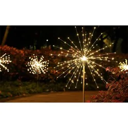 Lampy-solarne - lampka solarna wbijana do ogrodu dmuchawiec 84cm ciepłe światło 3000k 3174 lvt 