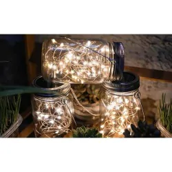 Ozdobne-oswietlenie-do-ogrodu - dekoracyjna lampka solarna led słoik wiszący z ciepłym światłem 3000k 0745 lvt 