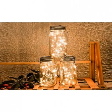 Ozdobne-oswietlenie-do-ogrodu - dekoracyjna lampka solarna led słoik wiszący z ciepłym światłem 3000k 0745 lvt 