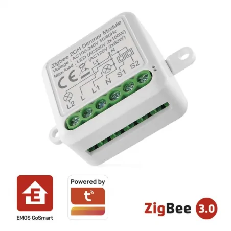 Urzadzenia-zdalnie-sterowane - h5108 gosmart moduł ściemniacza ip-2112dz zigbee 2-kanałowy emos 