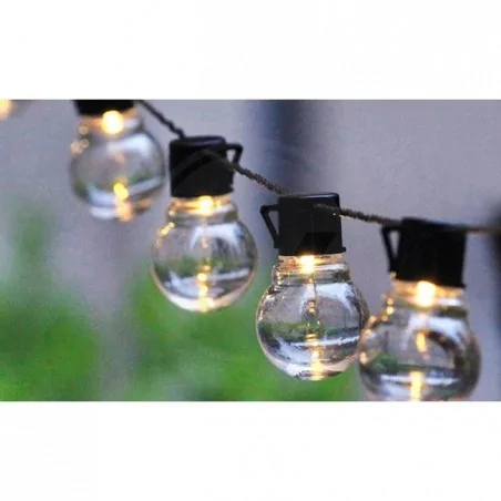 Swiecace-kule-i-girlandy - girlanda solarna led z ciepłym światłem 10 punktów świetlnych ip44 335cm 0736 lvt 