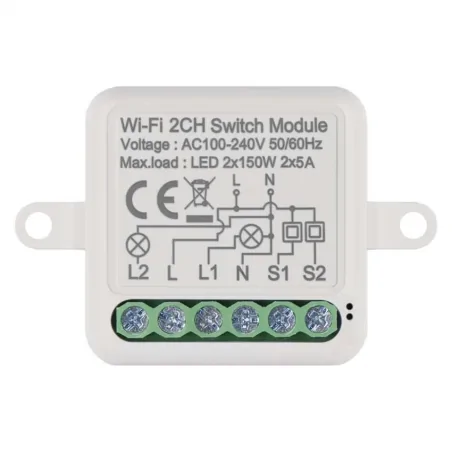 Urzadzenia-zdalnie-sterowane - h5106 osmart moduł włączeniowy na wi-fi ip-2102sw 2-kanałowy emos 