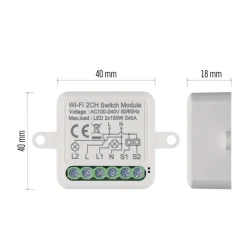 Urzadzenia-zdalnie-sterowane - h5106 osmart moduł włączeniowy na wi-fi ip-2102sw 2-kanałowy emos 