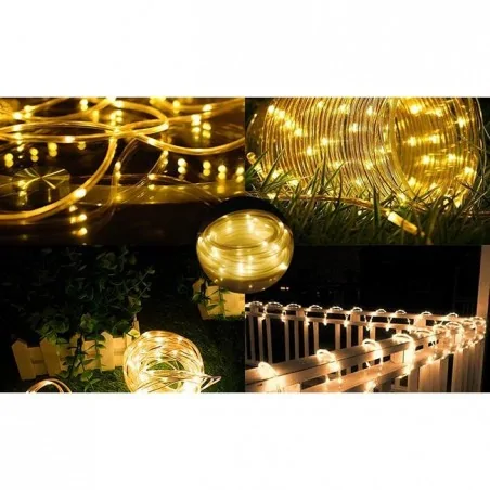 Swiecace-kule-i-girlandy - girlanda solarna led wąż/spirala z ciepłym światłem 3000k 1190cm ip44 5004 lvt 