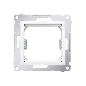 Biały adapter przejściówka na osprzęt standardu 45×45 mm DA45.01/11 Simon 54 Kontakt-Simon