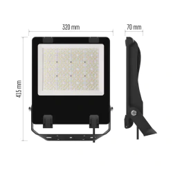 Naswietlacze-led-50w-i-wiecej - zs2463 mocny naświetlacz led 200w czarny neutralna biel aveno emos 