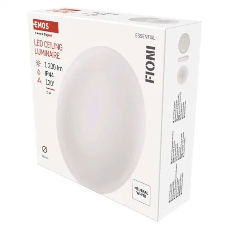 Lampy-sufitowe - zm1120 oprawa led okrągła 12w ip44 neutralna biel fioni emos 