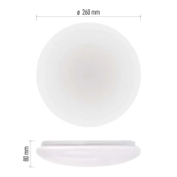 Lampy-sufitowe - zm1120 oprawa led okrągła 12w ip44 neutralna biel fioni emos 