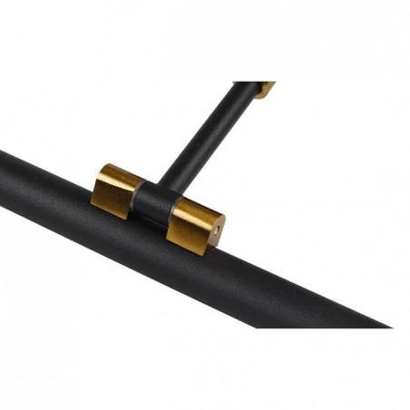 Kinkiety-do-salonu - 0553 czarno-złoty kinkiet led nad lustro 56cm 12w neutralne światło gemino ip20 lvt 
