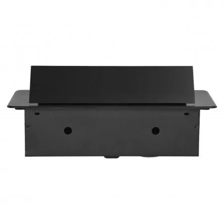 Gniazda-meblowe - gniazdo meblowe z uziemieniem typu schuko 2xusb a+c czarne or-gm-9034(gs)/b orno 