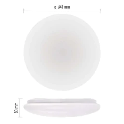 Lampy-sufitowe - zm1121 lampa led 18w ip44 neutralna biel fioni emos 
