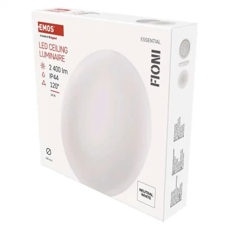 Lampy-sufitowe - zm1122 oprawa oświetleniowa led 24w ip44 neutralna biel fioni emos 